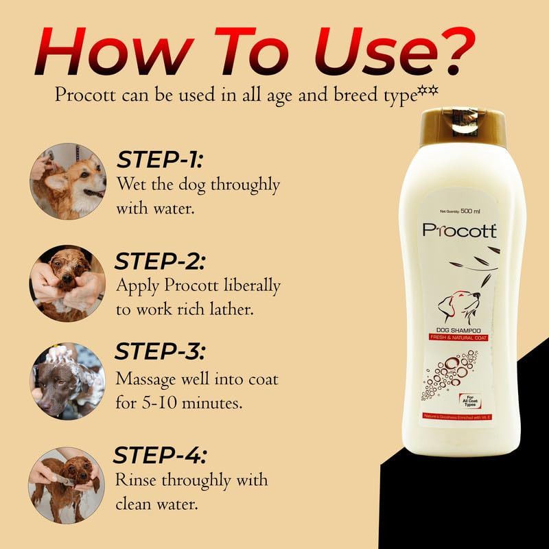 ALP Intas Procott 500ml Dog & Cat Shampoo & Conditioner – Pack of 2 (New Pack)