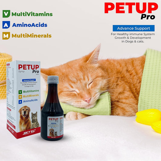 ALP PETUP Syrup Pet Health Supplements || Healthy Immune System, Growth & Developments || Pet Syrup for Adult Dogs & Cats 200ml- (Pack of 1, Liquid)